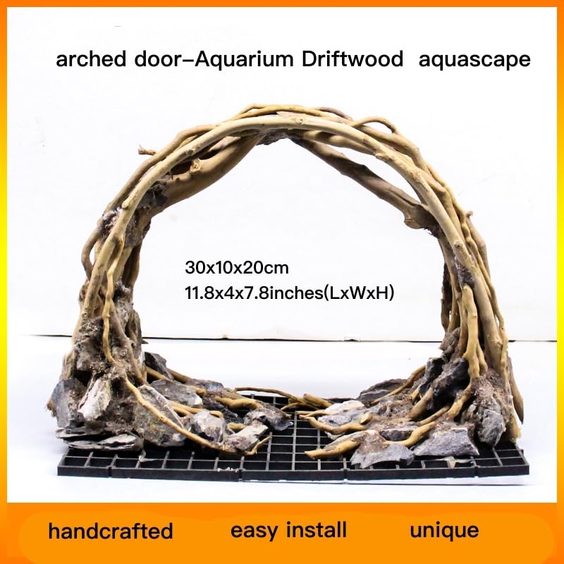 AWXZOM driftwood centerpiece moss-ready option invites lush plant growth.