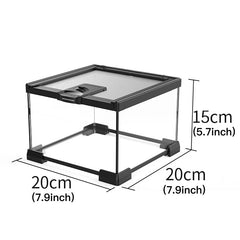 AWXZOM Mini Reptile Glass Terrarium top view highlights compact footprint