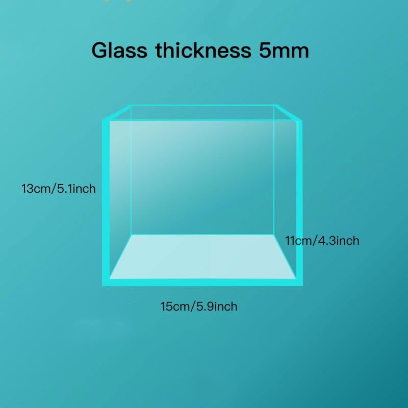 AWXZOM small nano rimless tank top view reveals clean silhouette and easy top inspection.