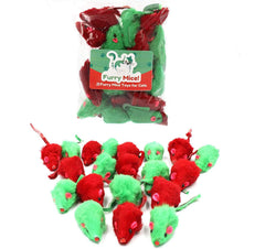 AXEL PETS 20 Christmas Mice catnip closeup—cat engagement and scent appeal