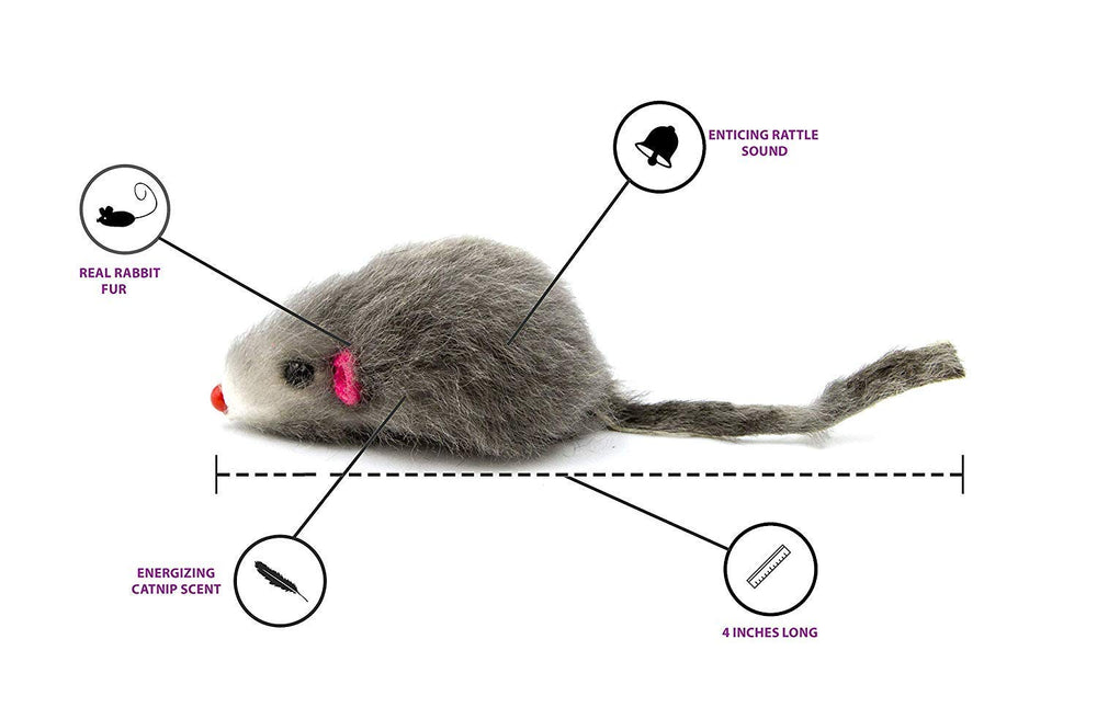 AXEL PETS catnip scented mouse close-up emphasizes scent cue for cat engagement.