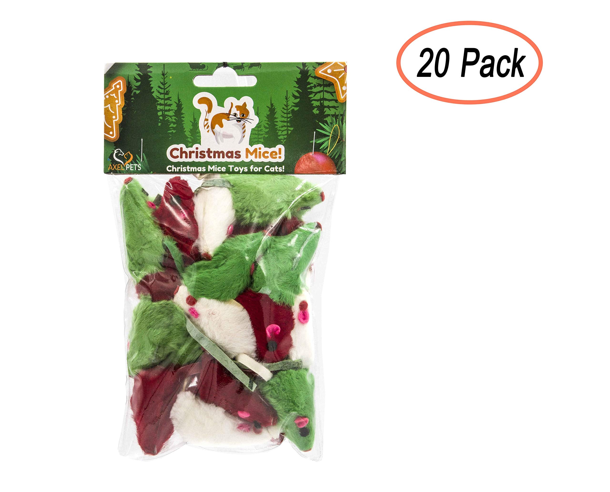 AXEL PETS durable-christmas-mice-toy-closeup shows robust construction for active cats.
