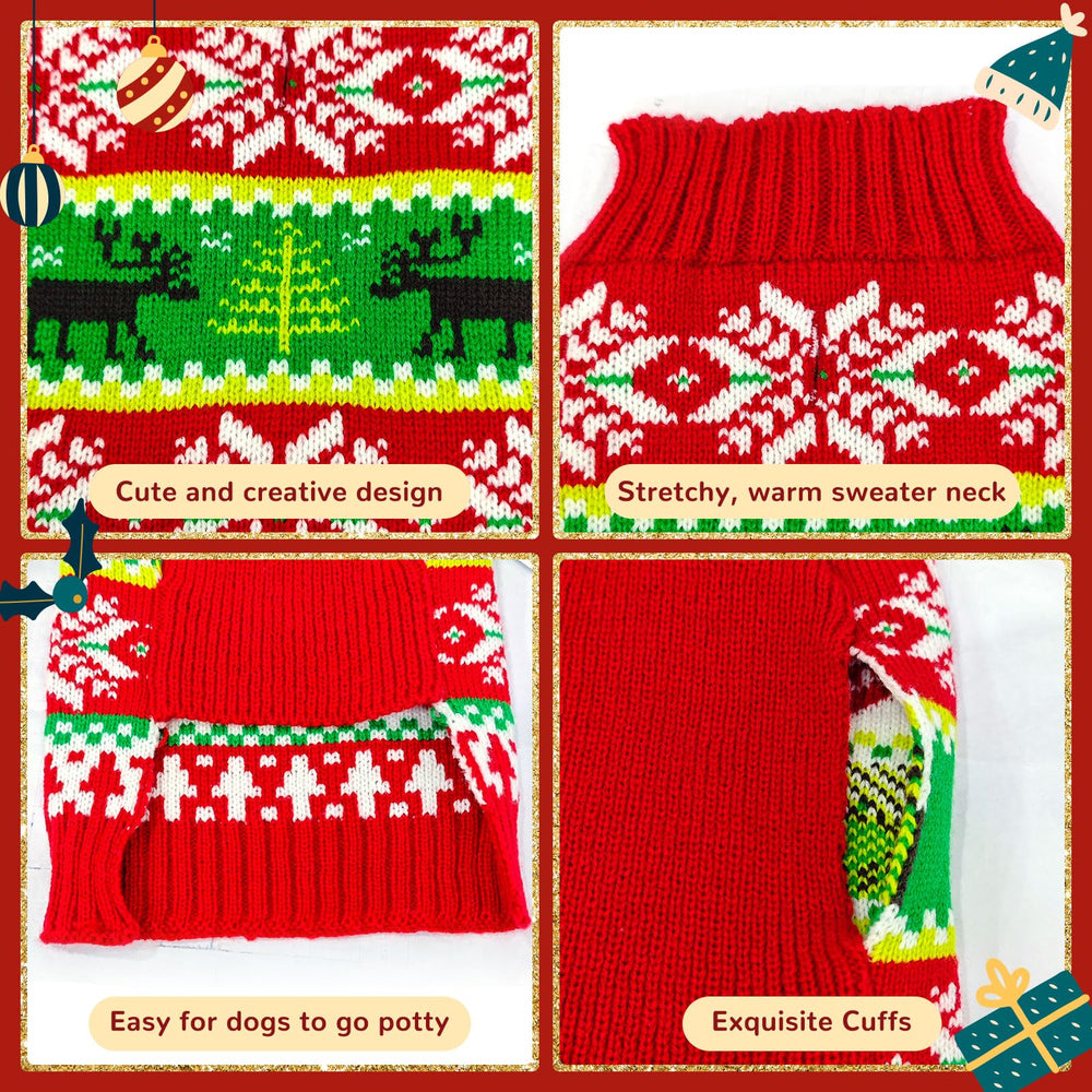 AXIIJGL gift-ready dog christmas sweater ready for gifting