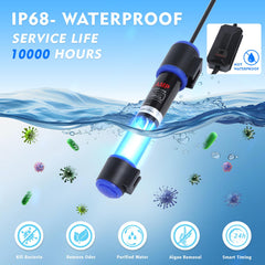 Ayamaxon UV-C aquarium clean light 11W timer four modes displayed