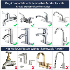 AYBBSHOW faucet diverter valve highlights three-way control for convenient water switching.