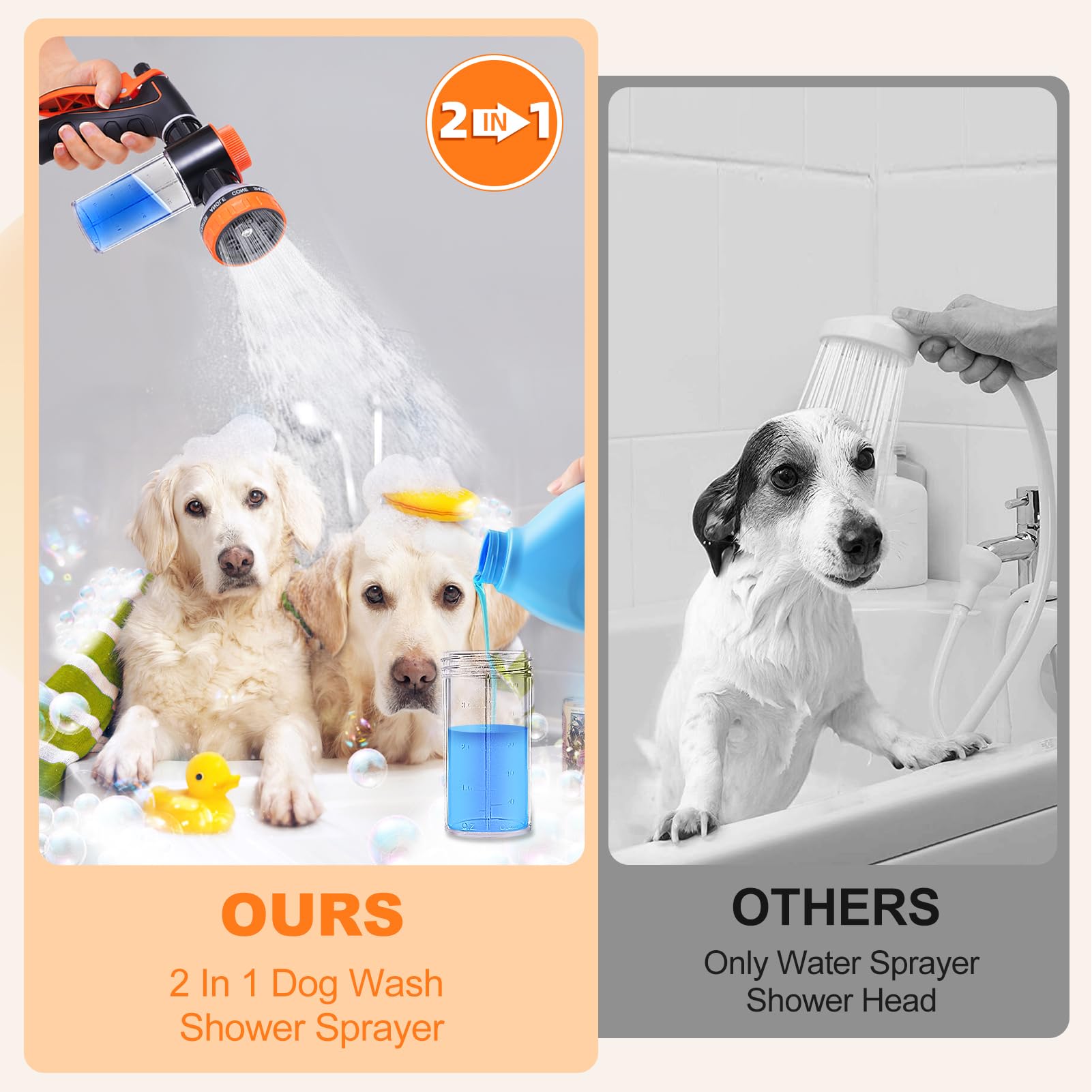 AYBBSHOW soap dispenser mode demonstrates foam for efficient pet shampooing.