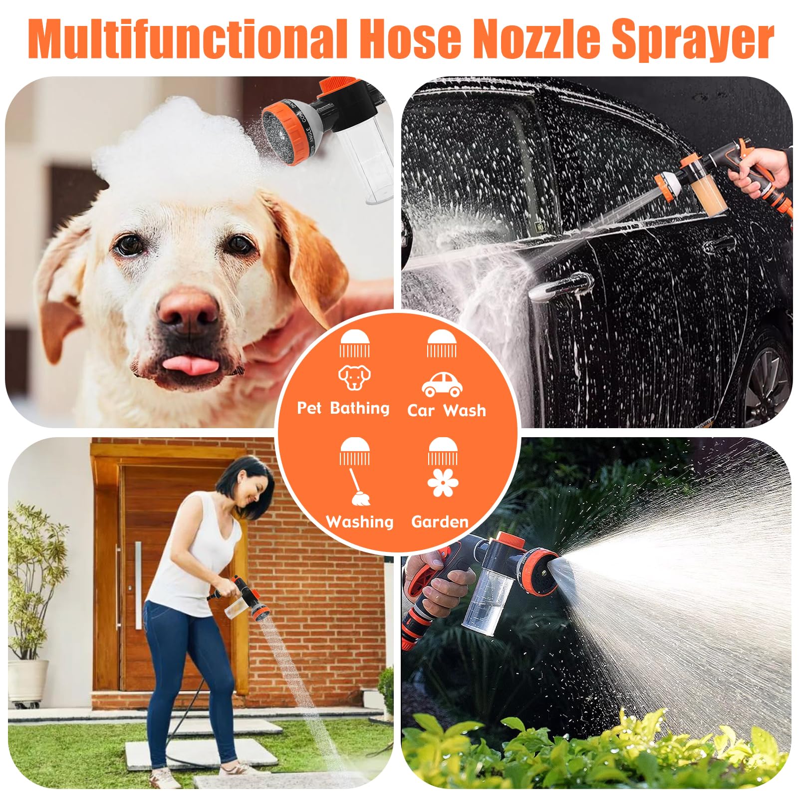 AYBBSHOW adhesive cup hook keeps spray components organized during baths.