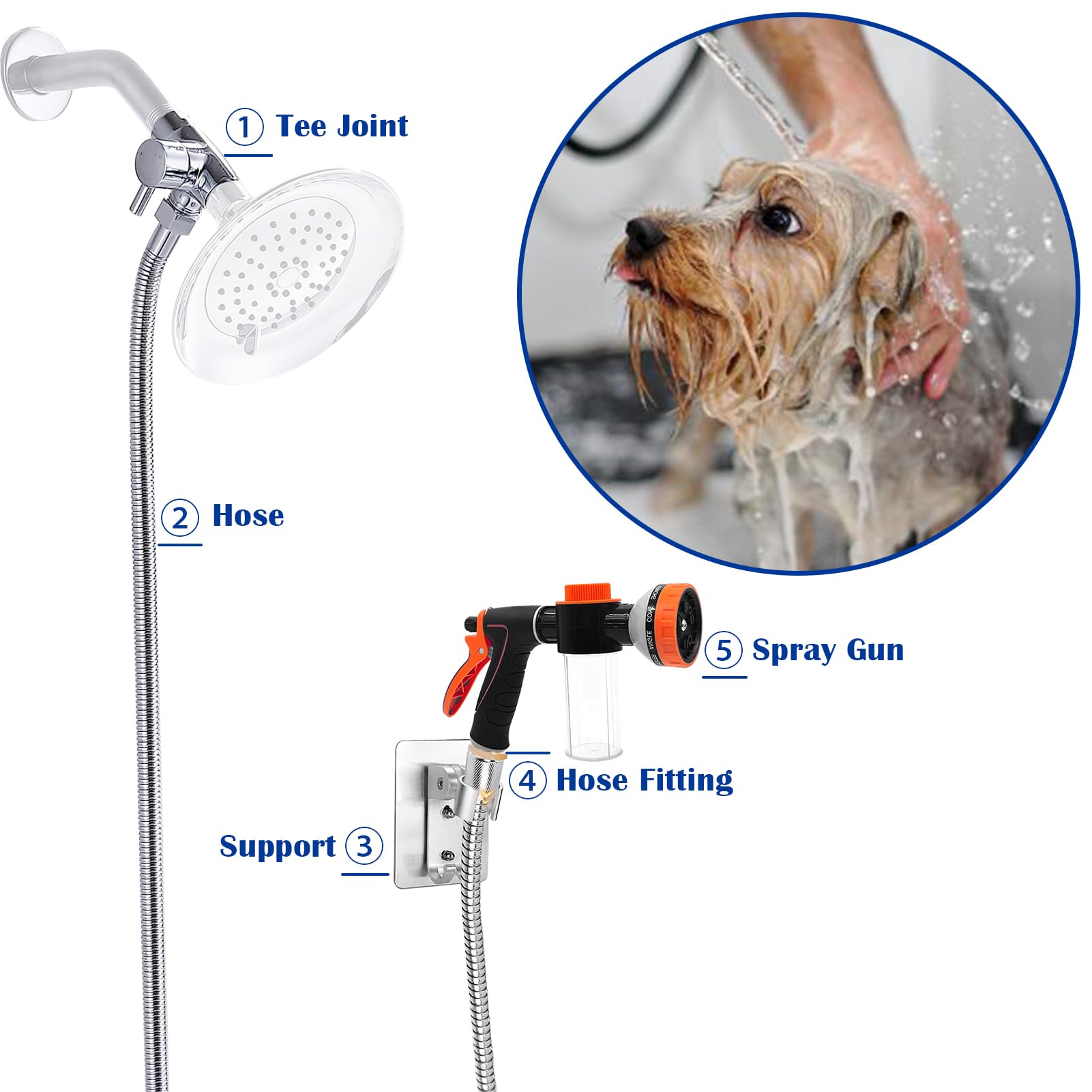 AYBBSHOW labor-saving lock bar reduces hand fatigue during washing.