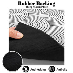 Ayiashiab easy-clean-dog-placemat wipes clean with a damp cloth.