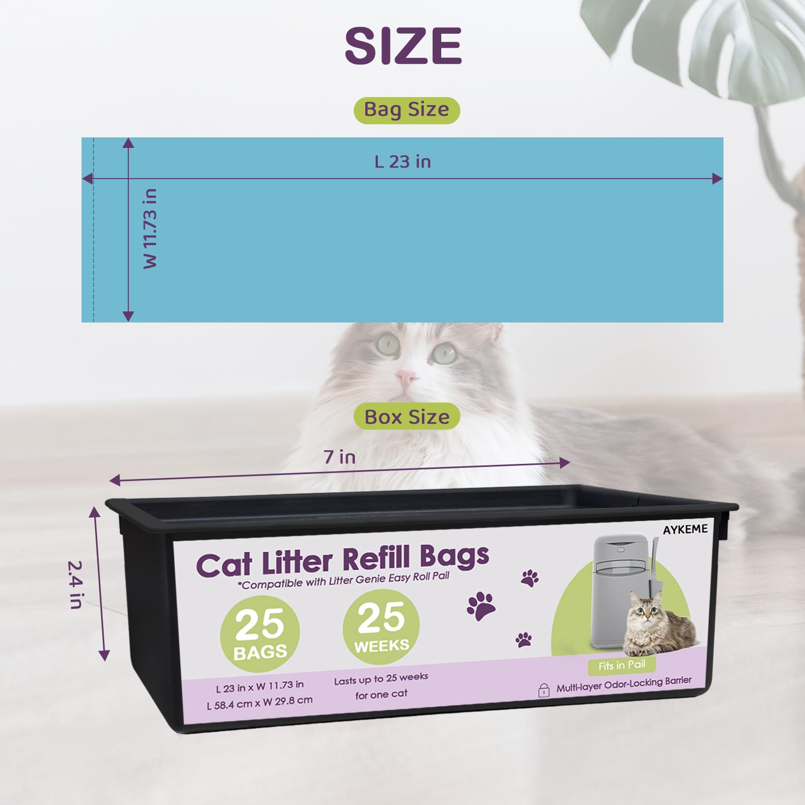 AYKEME 100-bag pack keeps refill supply ready for busy homes.