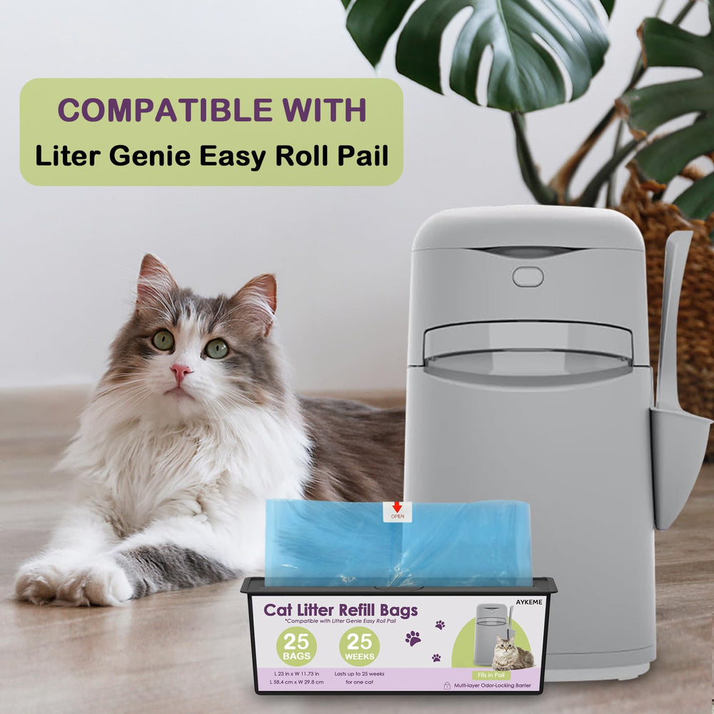 AYKEME odor-lock design emphasizes strong litter odor containment for cleaner spaces.