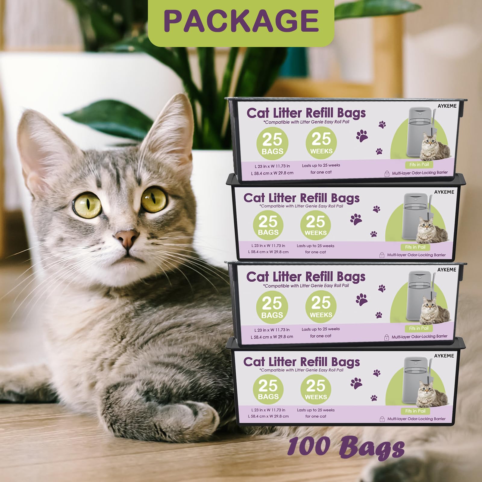 AYKEME perforated bags enable quick one-at-a-time replacements.