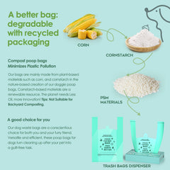 AYOTEE dog poop bags with large opening for easier pickup and cleanup.