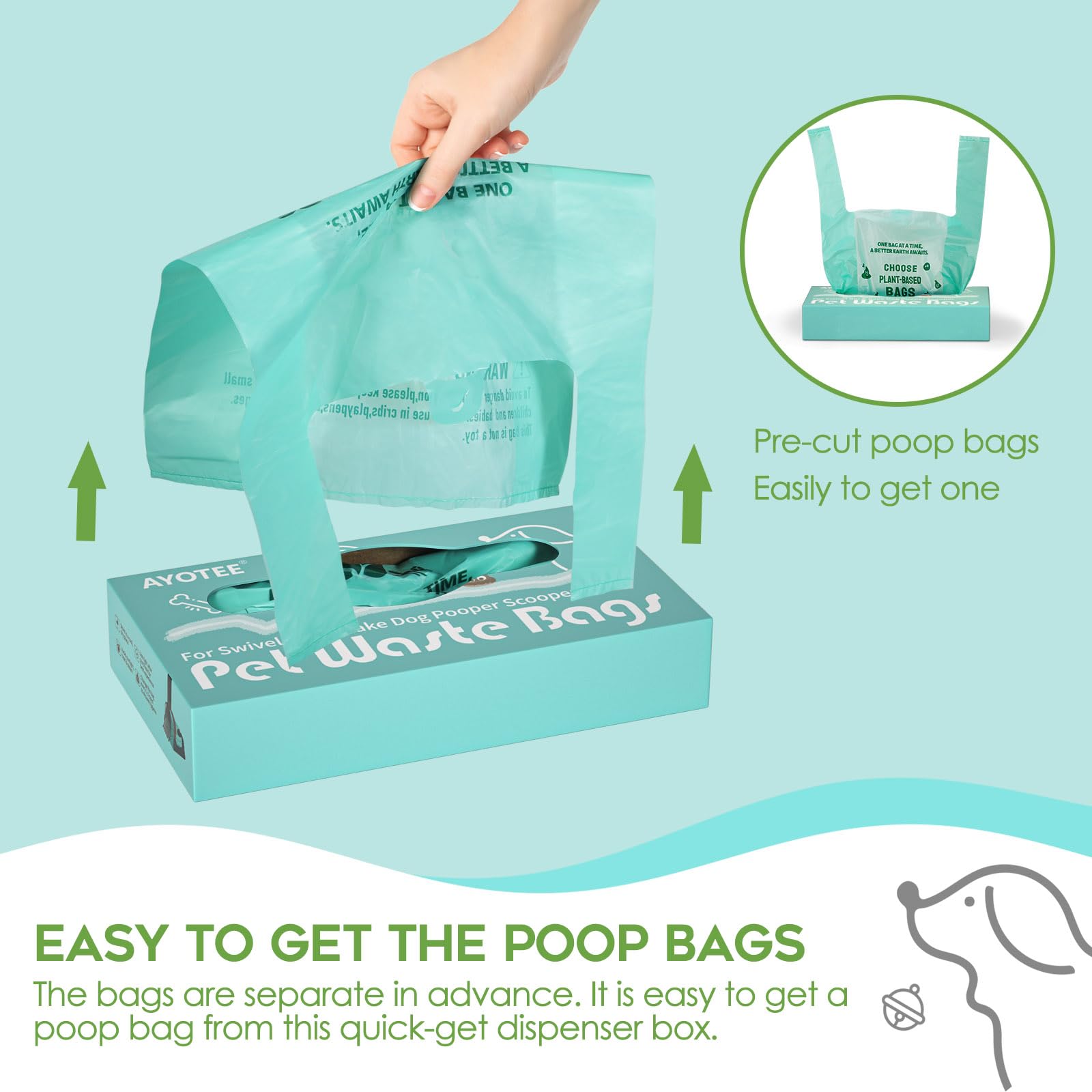 AYOTEE extended handles fit A&M Rotary Scooper for clean, hands-free sealing.