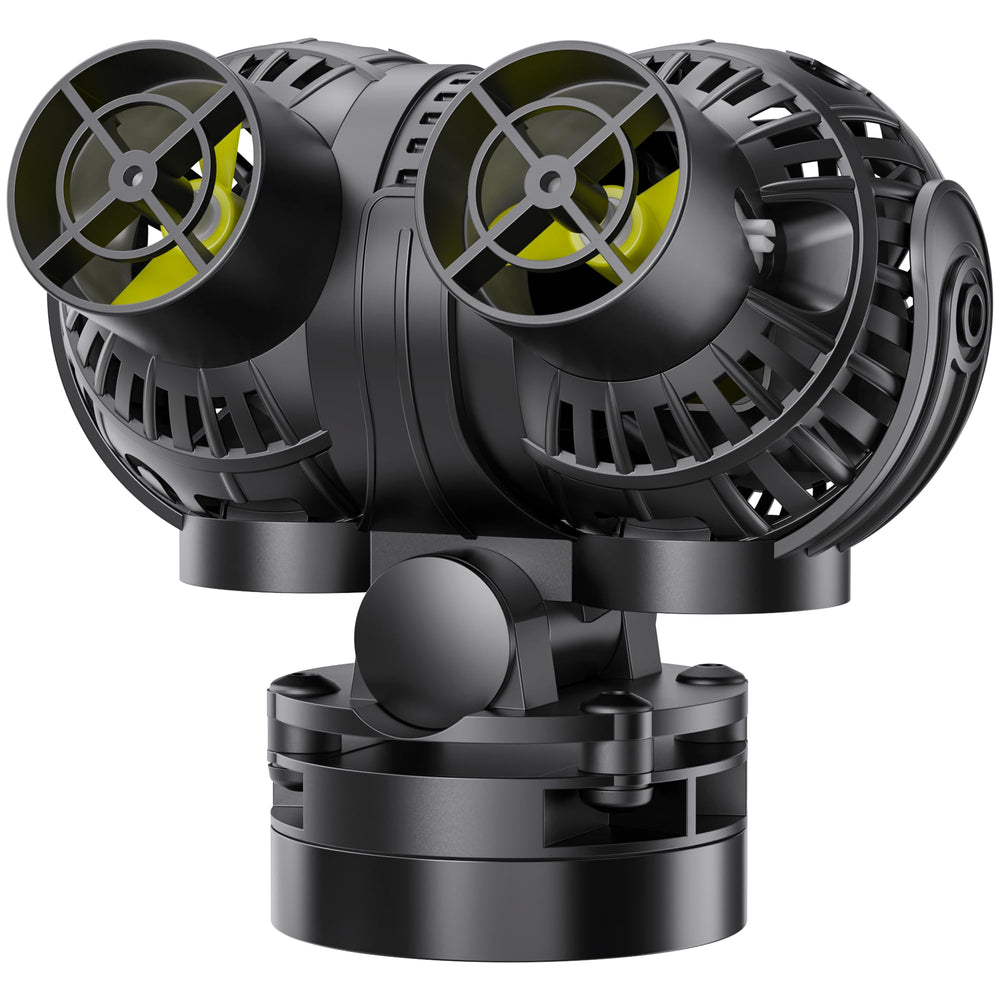 Aysoner Wave Maker Pump front view demonstrates strong 1600GPH flow for lively aquariums.