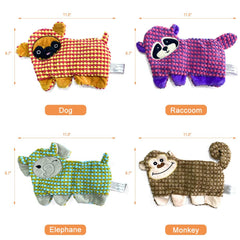 AZSSMUK 4-pack colorful dog toys; variety to keep dogs engaged.