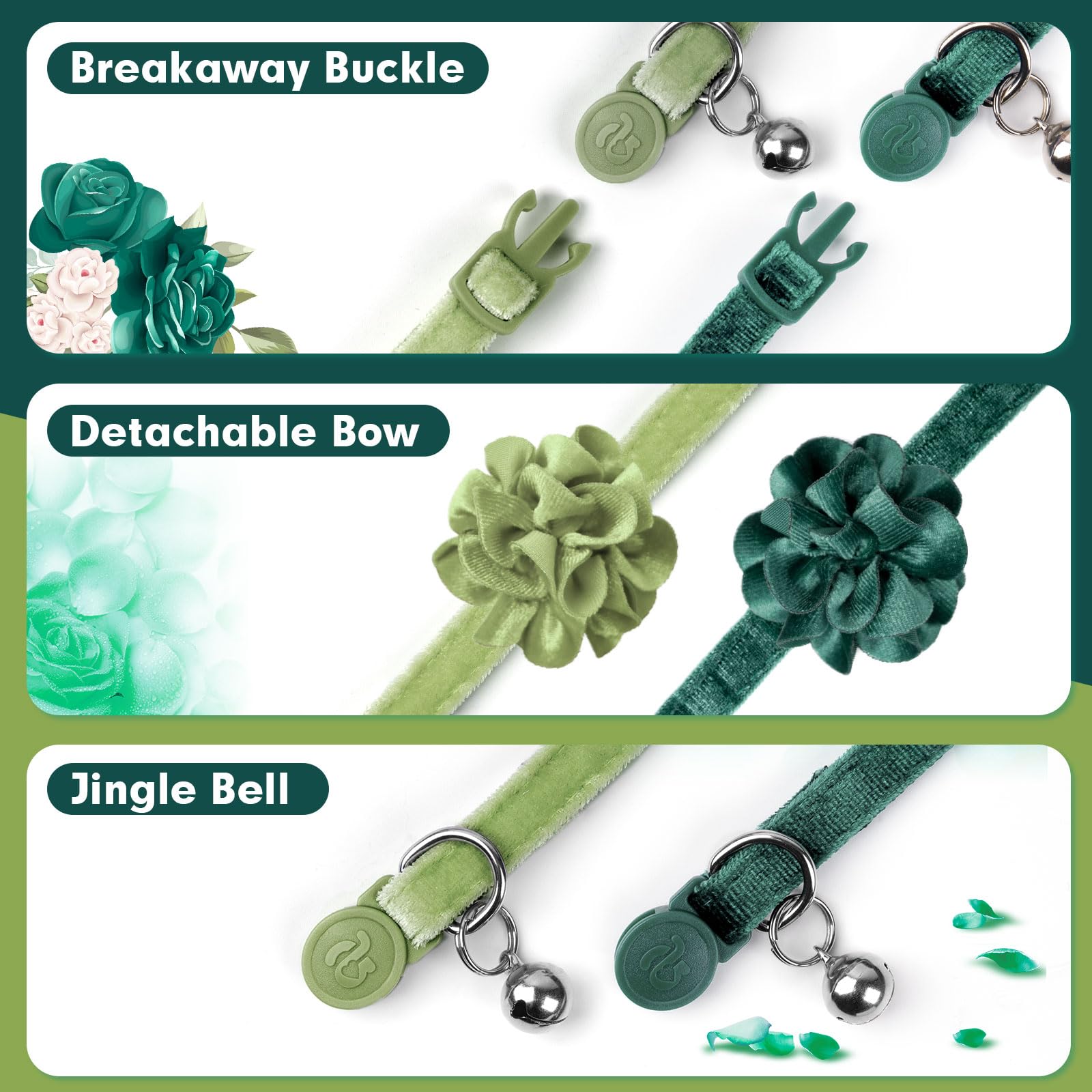 Breakaway buckle on the Azuza collar enhances safety during adventures.