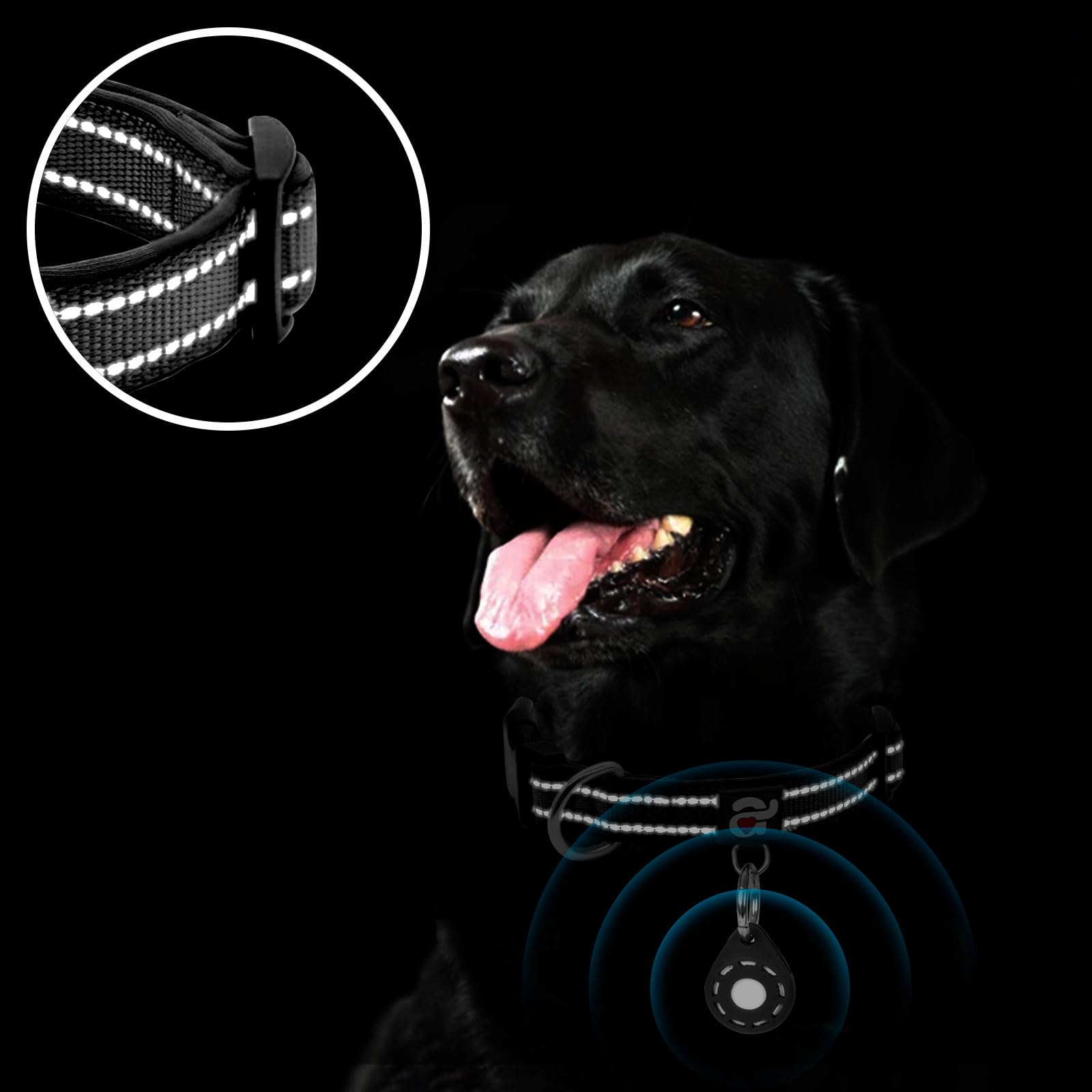 Azuza Reflective threads improve night visibility during walks.