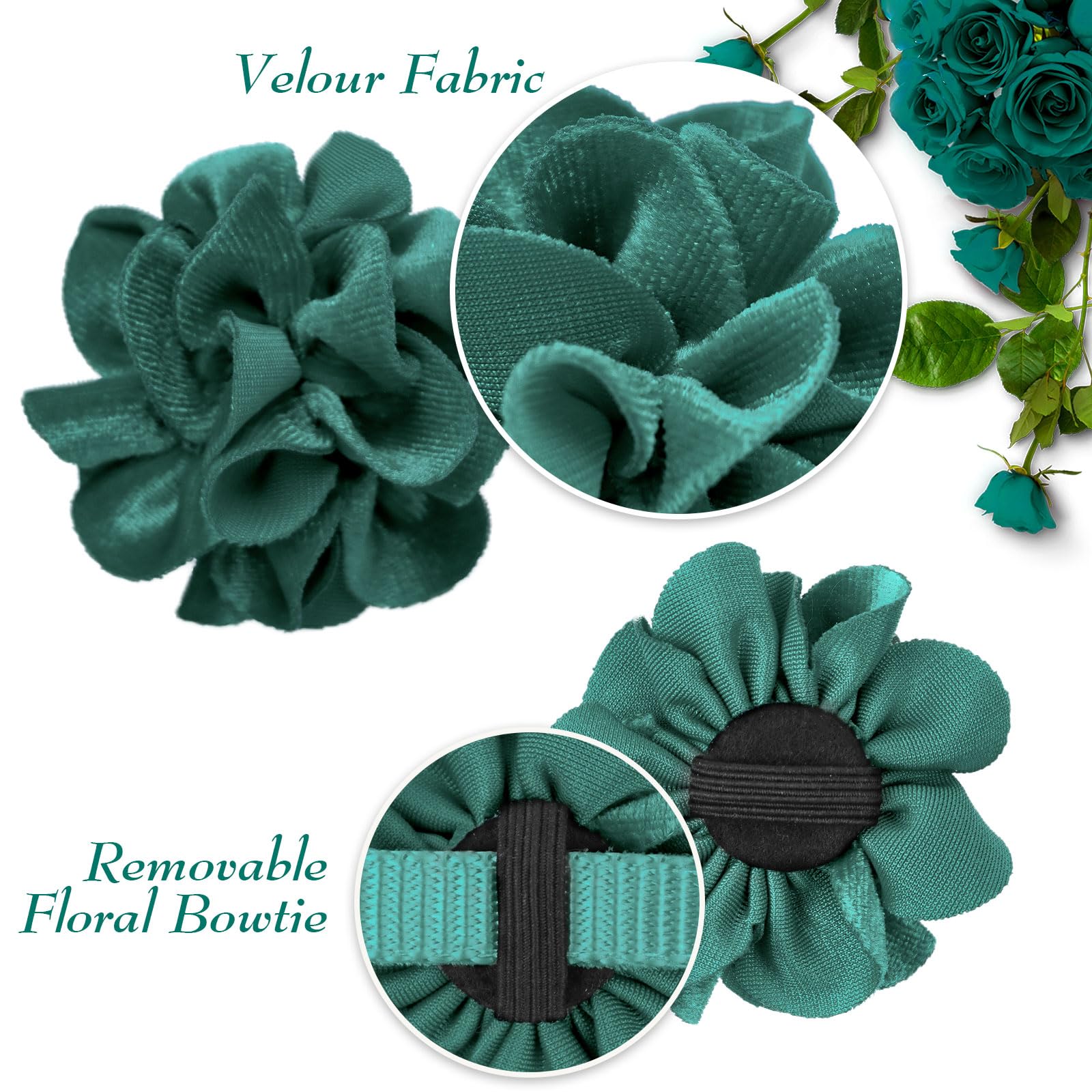 Soft velvet fabric on the Azuza collar offers gentle skin-friendly comfort.