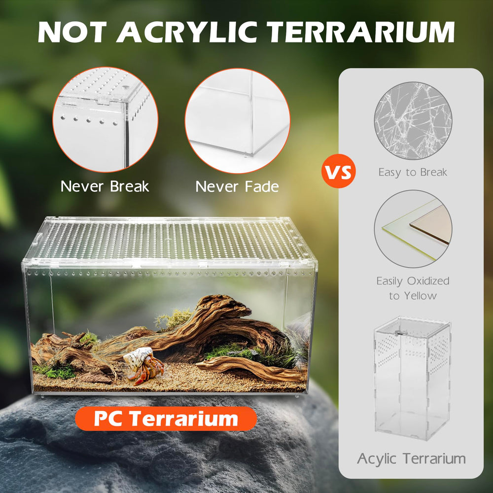 AZV easy-clean interior makes maintenance quick after feeding and habitat refreshes.