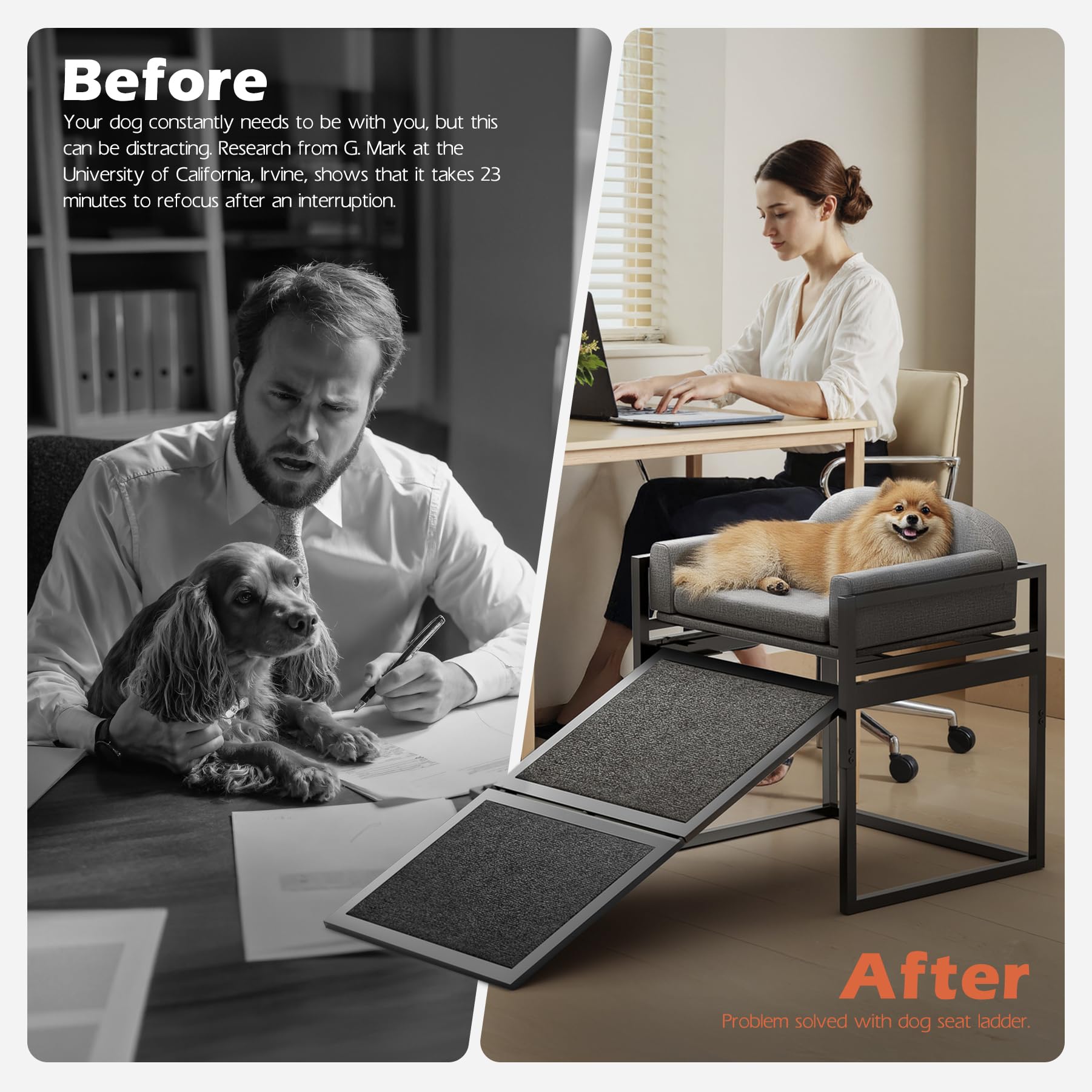 AZV non-slip dog stairs bed-side-use ideal for bedrooms and living areas