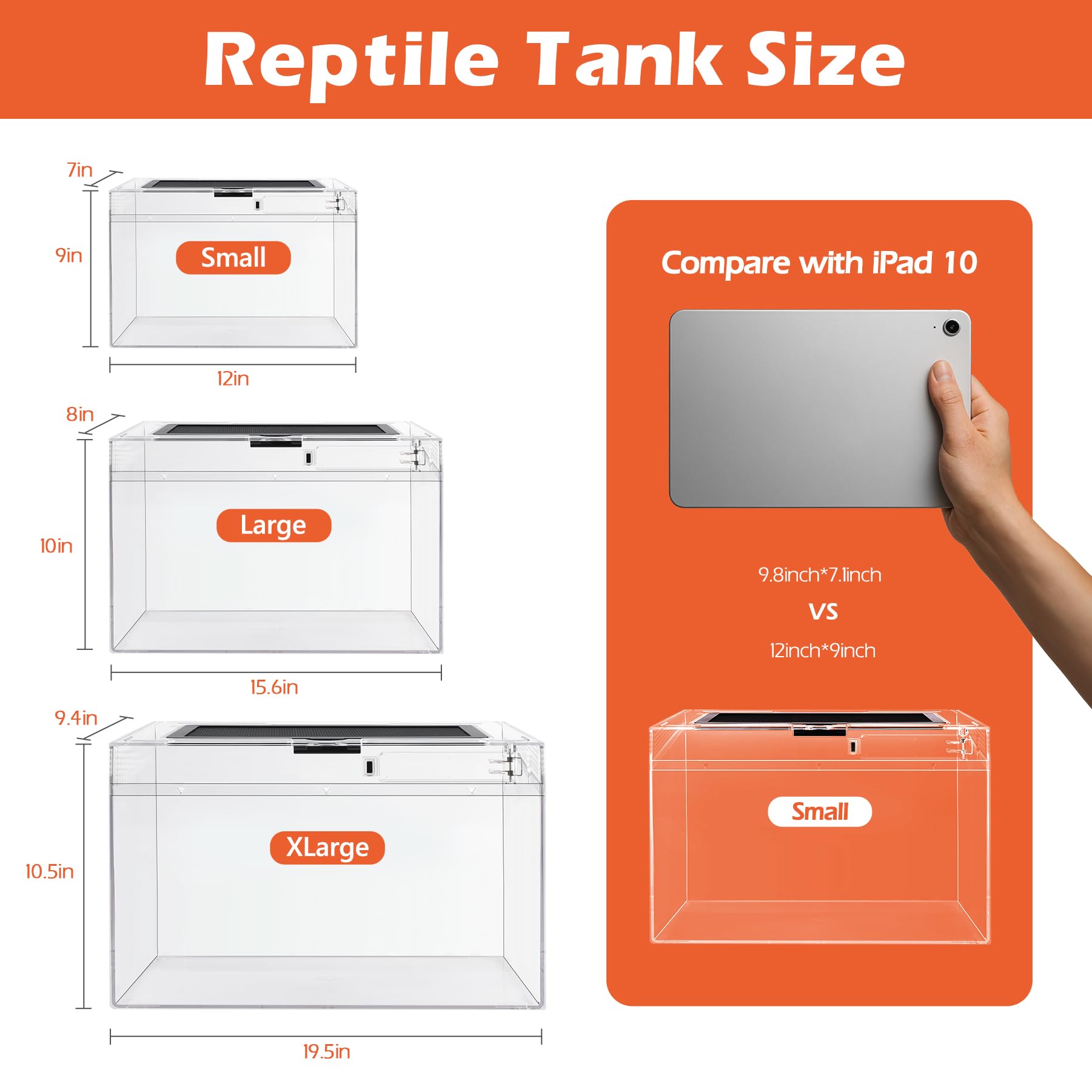AZV reptile terrarium starter kit escape-lock close-up showing secure containment.