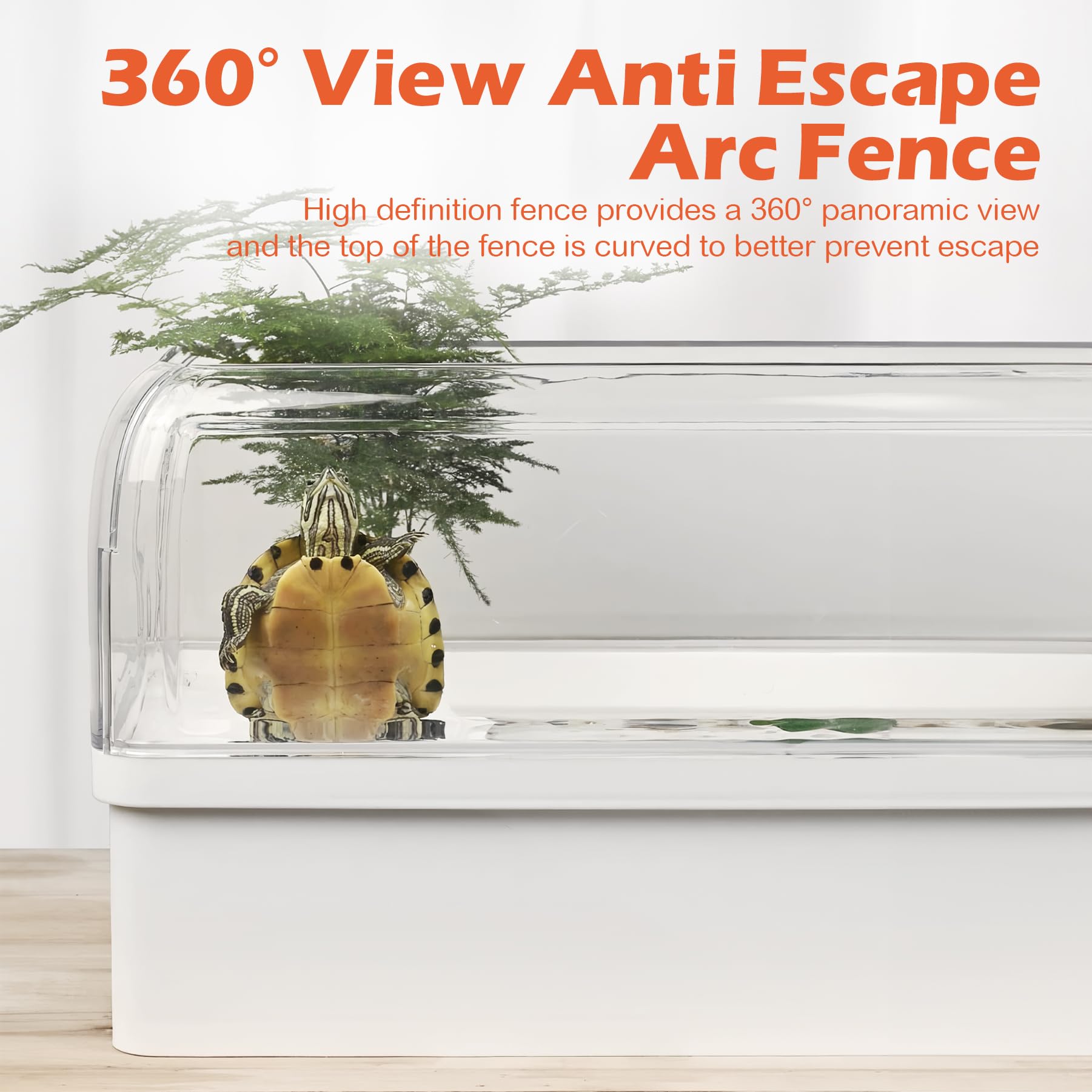 AZV Turtle Tank Starter Habitat Kit multi-zone layout promotes activity and natural behaviors.