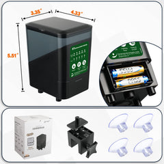B Rush timer-display view indicates precise scheduling for routine aquarium care