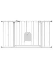BABELIO 36-56in extra-wide cat door gate shows easy stroller and adult passage