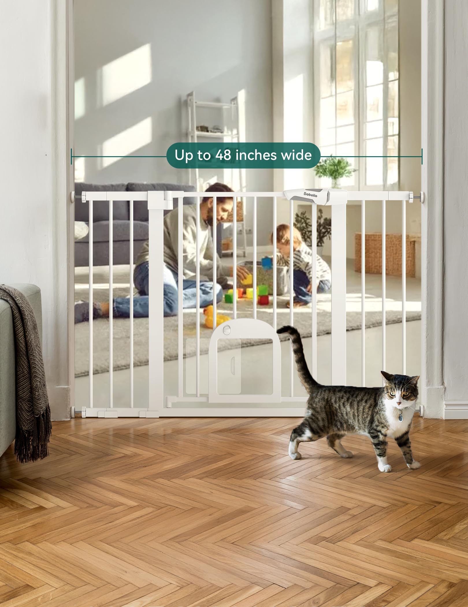 BABELIO gate uses all-steel construction with double lock.
