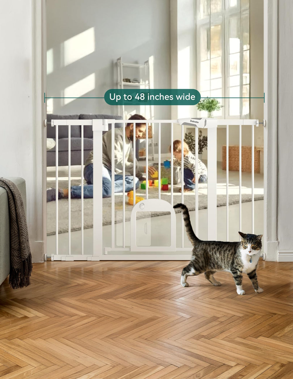 BABELIO gate uses all-steel construction with double lock.