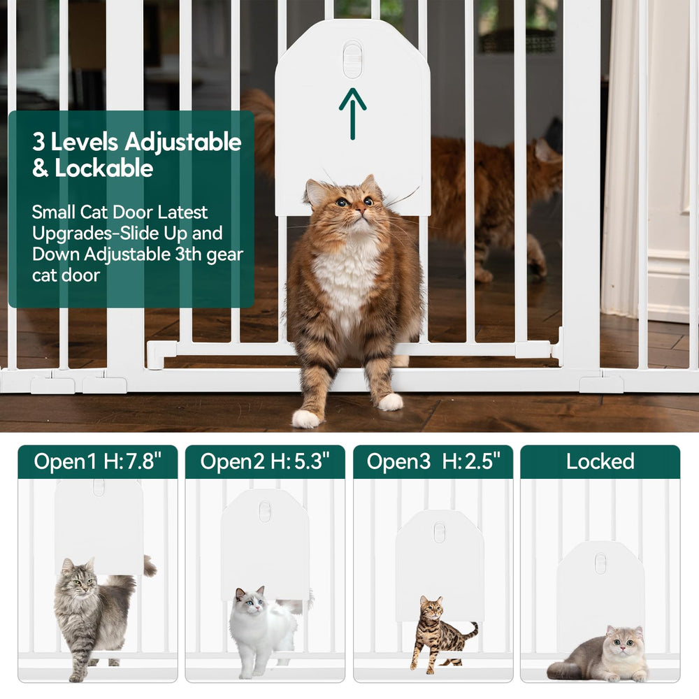 BABELIO babelio-baby-gate-pet-door-open enables small pets to pass through
