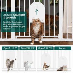 BABELIO babelio-baby-gate-pet-door-open enables small pets to pass through