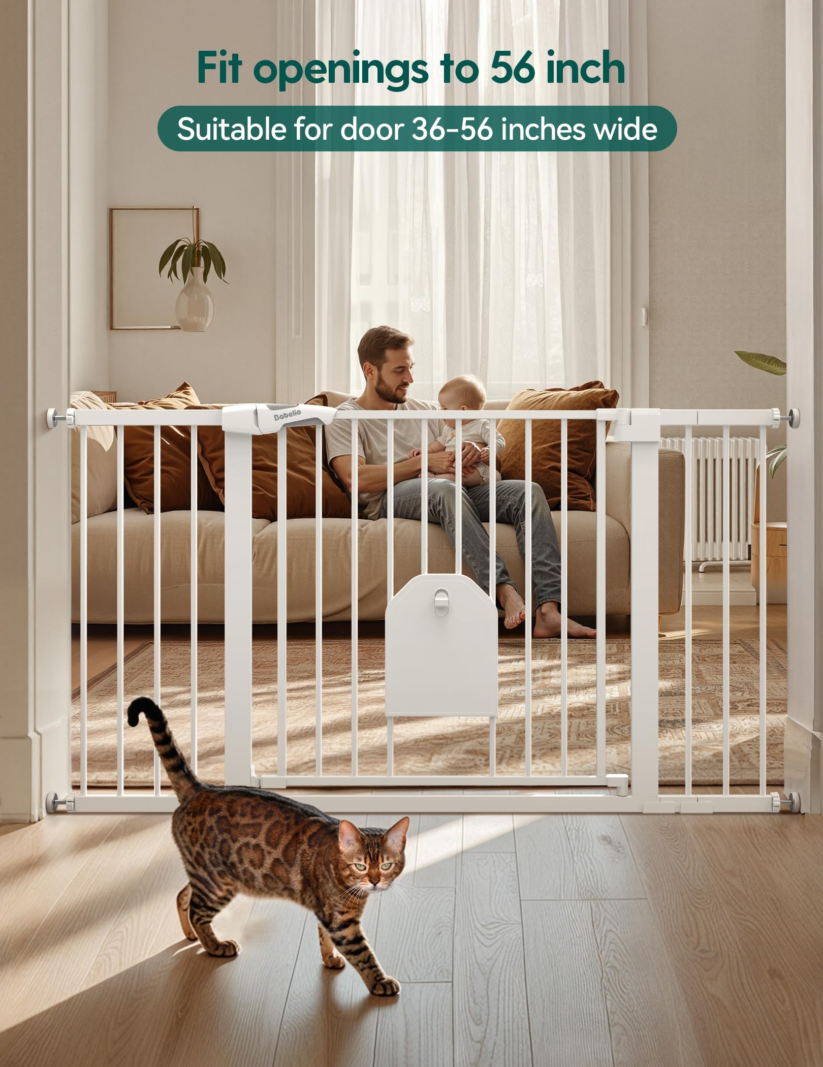 BABELIO babelio-baby-gate-stair-hallway-use adapts to stairs and hallways for flexible layouts