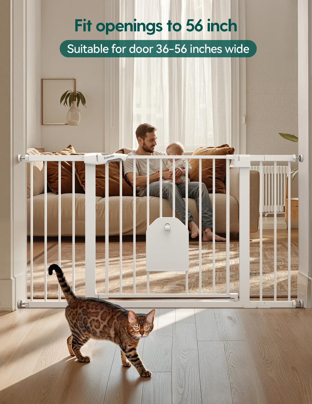 BABELIO babelio-baby-gate-stair-hallway-use adapts to stairs and hallways for flexible layouts