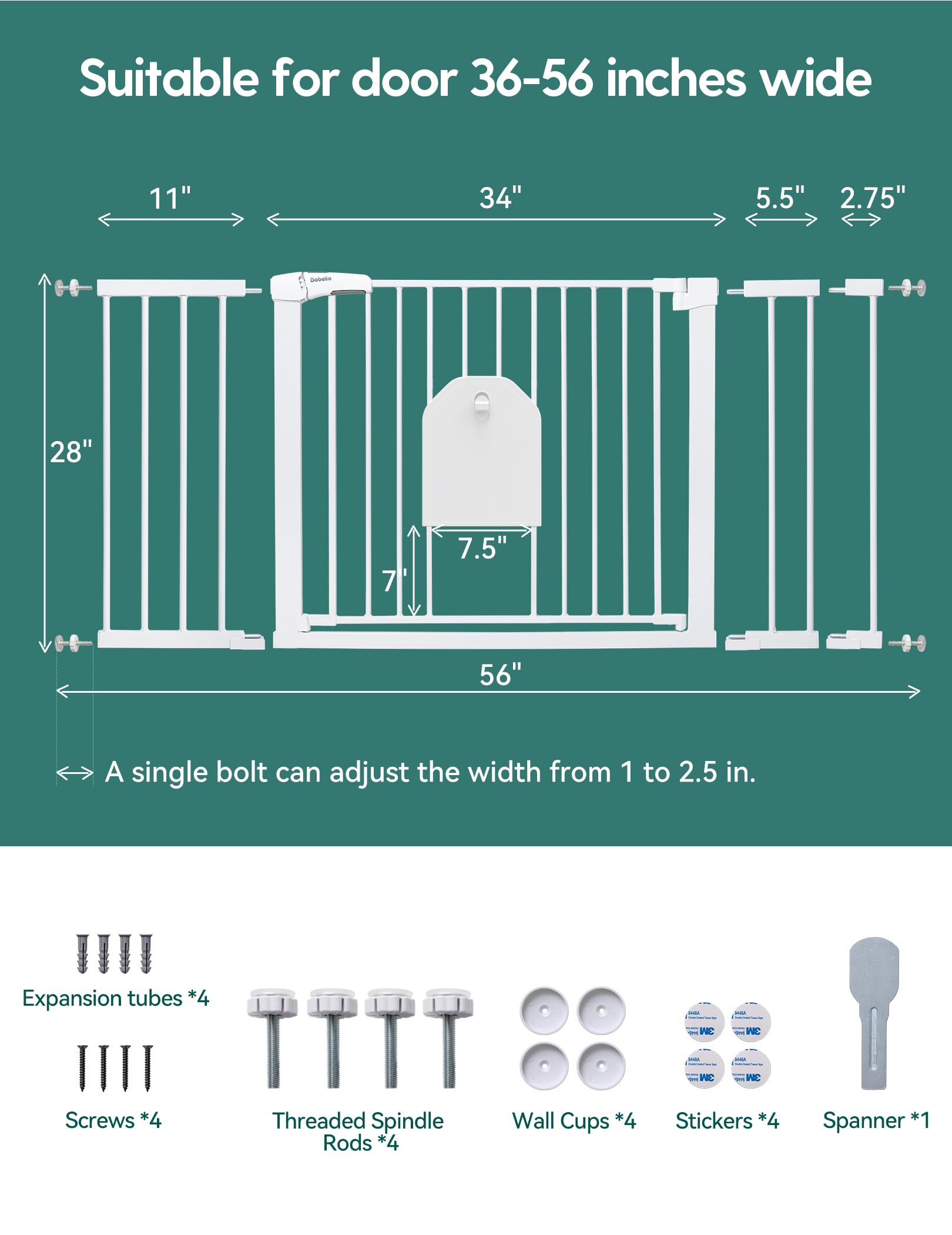 BABELIO babelio-baby-gate-wall-cups-installed illustrates tool-free secure mounting