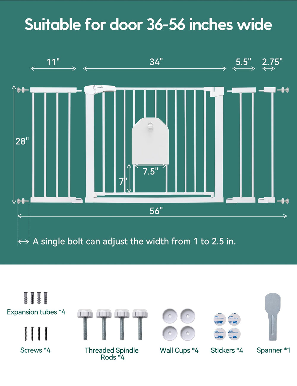 BABELIO babelio-baby-gate-wall-cups-installed illustrates tool-free secure mounting
