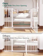 BABELIO babelio-baby-gate-wide-extensions-mounted demonstrates adjustable width for stairs and doorways