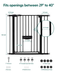 BABELIO cat door 7.5x12 inches enables small pets to pass easily.