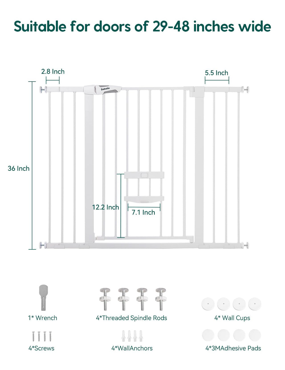 BABELIO cat door upgrade slides with six lock levels for small pets passage.