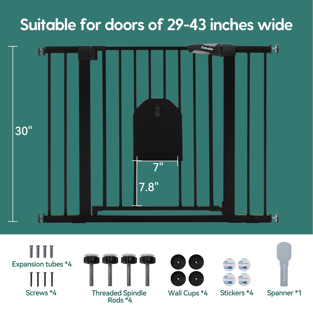 Babelio extension piece section showing width customization to 43 inches.