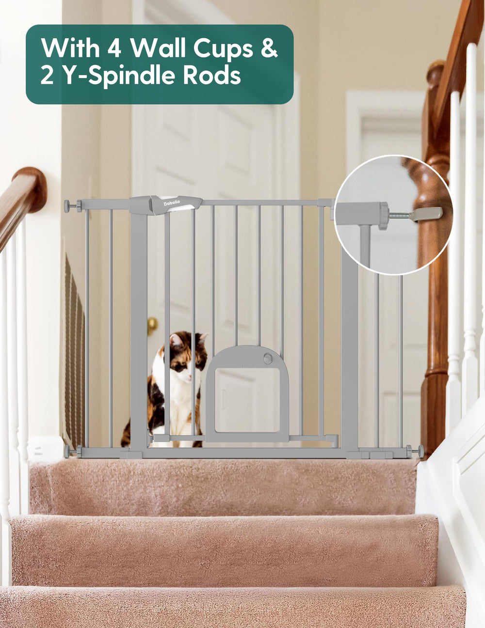 BABELIO steel construction supports up to 210 lbs for durable safety.