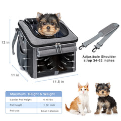 BABEYER dog bike basket bottom fleece pad adds cozy support during rides.