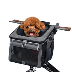 BABEYER dog bike basket with quick-buckle for fast, secure installation on your bike.