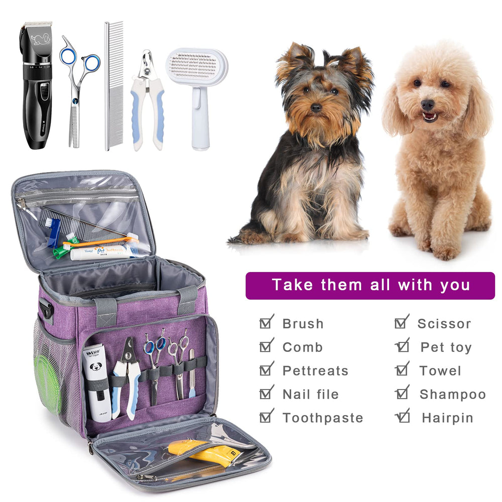 BABEYER Pet Grooming Tote adjustable shoulder strap offers versatile carrying options
