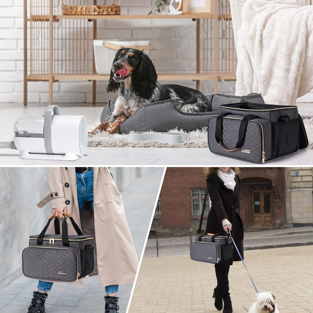 BABEYER dog grooming bag travel-ready keeps tools organized on the go.