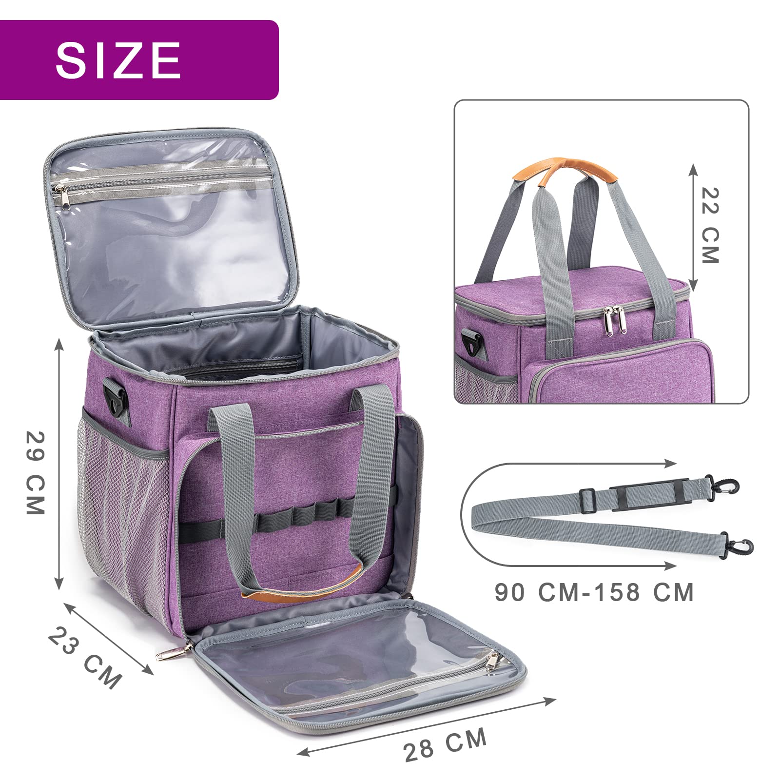 BABEYER Pet Grooming Tote top zip pocket keeps small tools visible