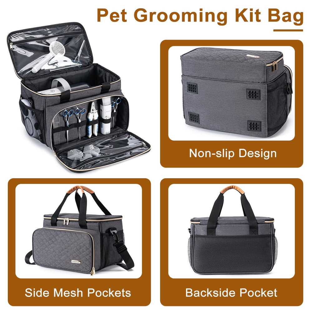 BABEYER dog grooming vacuum bag water-resistant material withstands daily use.