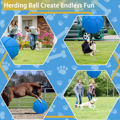 BabieDtOyG herding ball blue cover protects the ball for reuse.