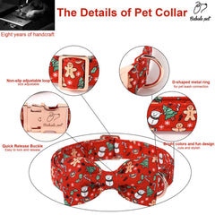 Babole Pet Christmas adjustable buckle collar ensures secure everyday wear